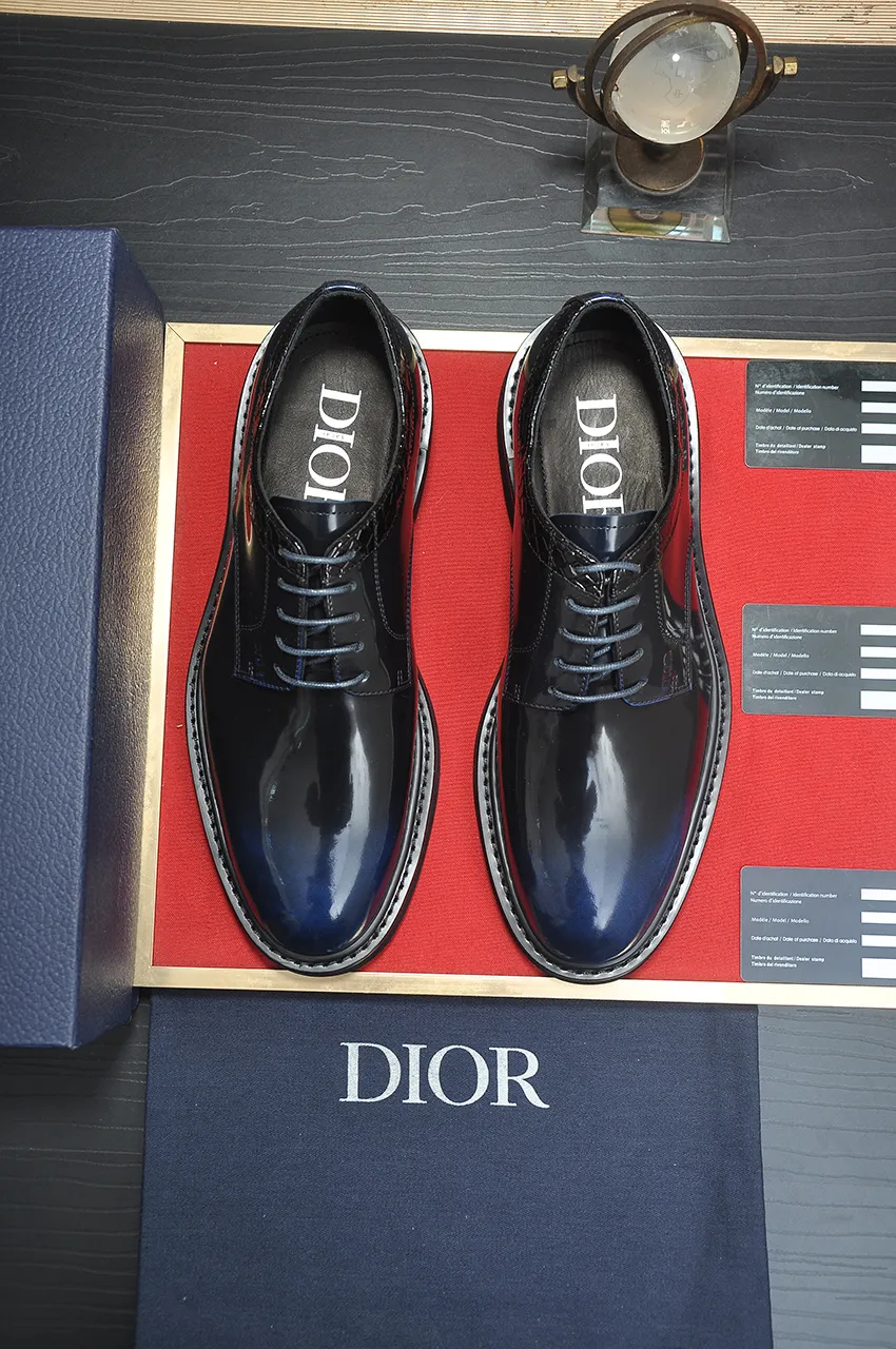 Men's shoes 💰780💶[Dior] (water-dyed cowhide lining) Dior original 1:1 high-quality factory, imported original materials, imported raw cowhide, water-dyed cowhide lining, original TPU outsole, code number: 39-44 (38 45 custom-made, non-refundable)